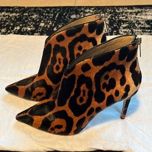 Tamara Mellon Calf Hair Heeled Ankle Booties - size 7.5